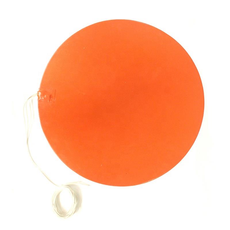 Calentador de caucho de silicona flexible redondo de calefacción de silicona proveedor Silicone Heating Bed Round Flexible Silicone Rubber Heater supplier